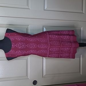NWT Maurices burgundy boho stretchy tank shift Dress size extra small